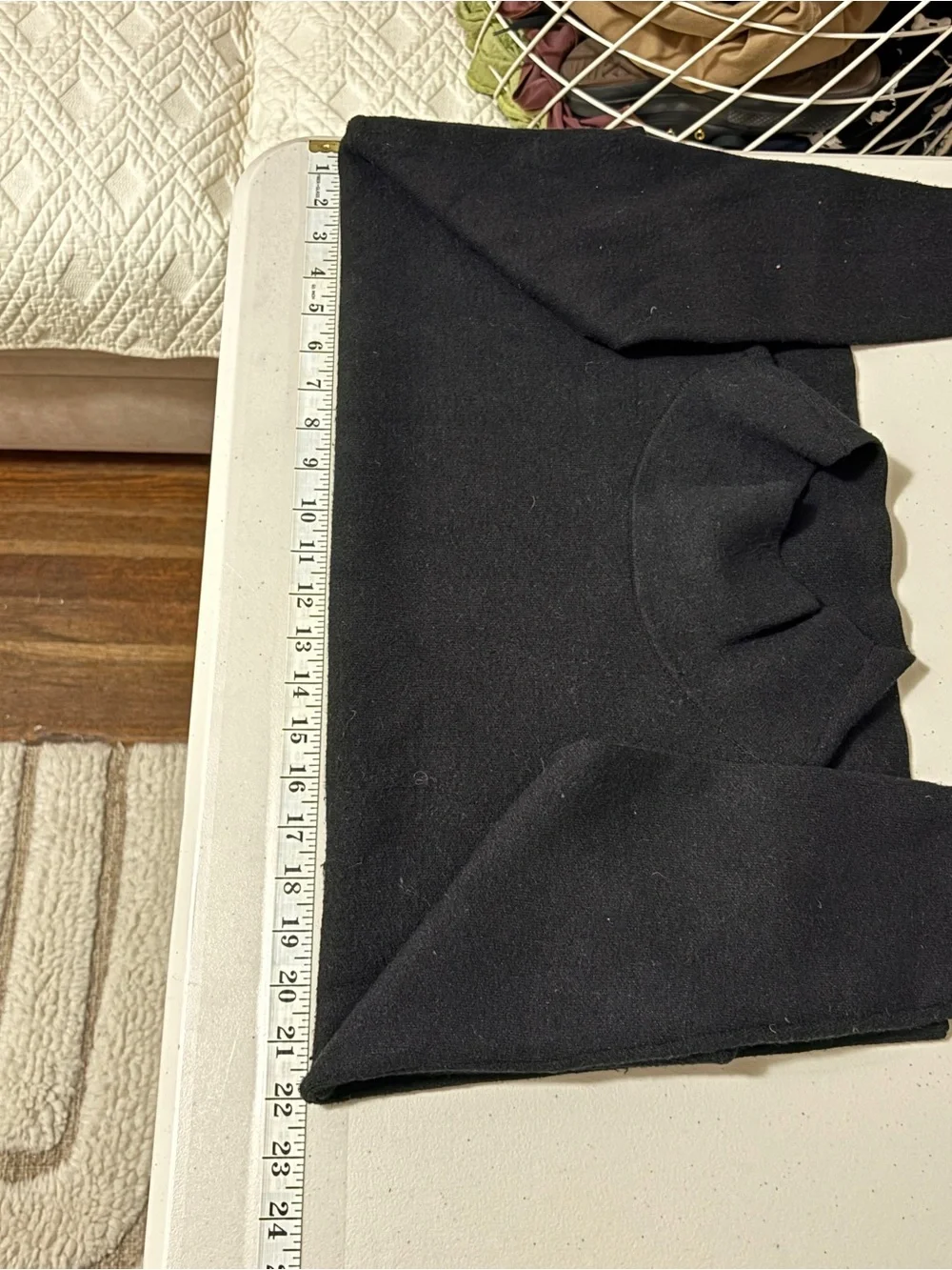 Quince Eco Knit Milano Stitch Mock Neck Pullover Size S Black Funnel Minimalist
